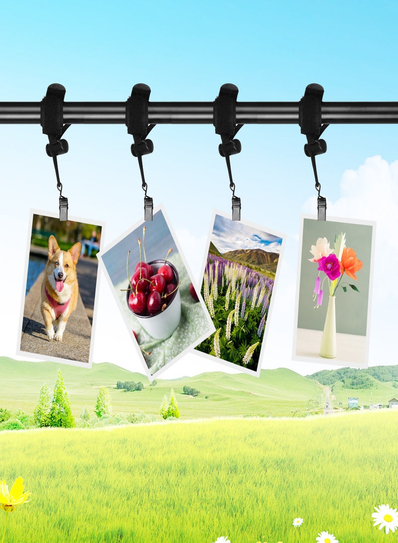 ANDOER 8 Packs Background Muslin Clamps Backdrop String Clips Holders for Photo Studio Photography Studio Shooting Black - Image 5